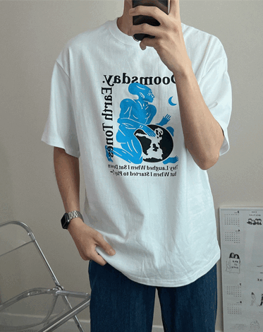 둠스데이 로고 반팔 티셔츠 (3 COLOR)